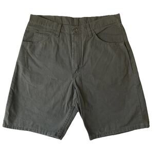 Wrangler Men Shorts Size 34 Gray Chino 9.5" Inseam Relaxed Fit 100% Cotton